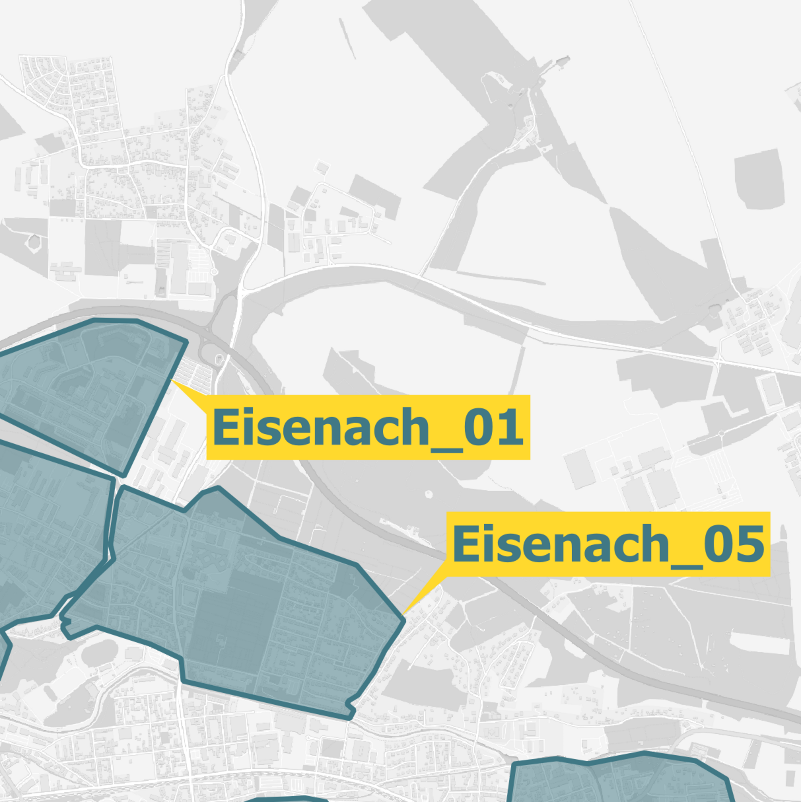 Eisenach Ausbaugebiete Karte OXG