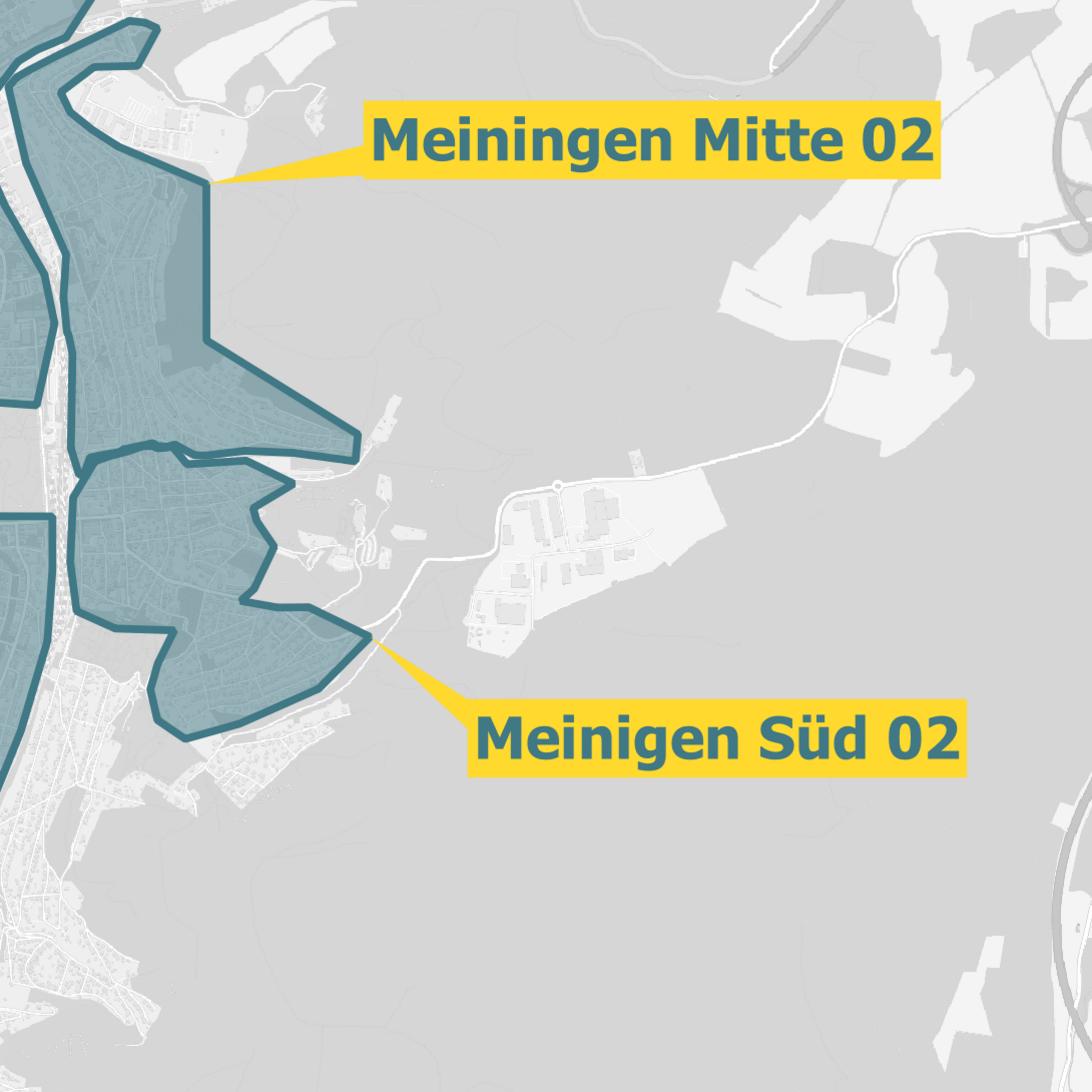 Meiningen Ausbaugebiete Karte OXG