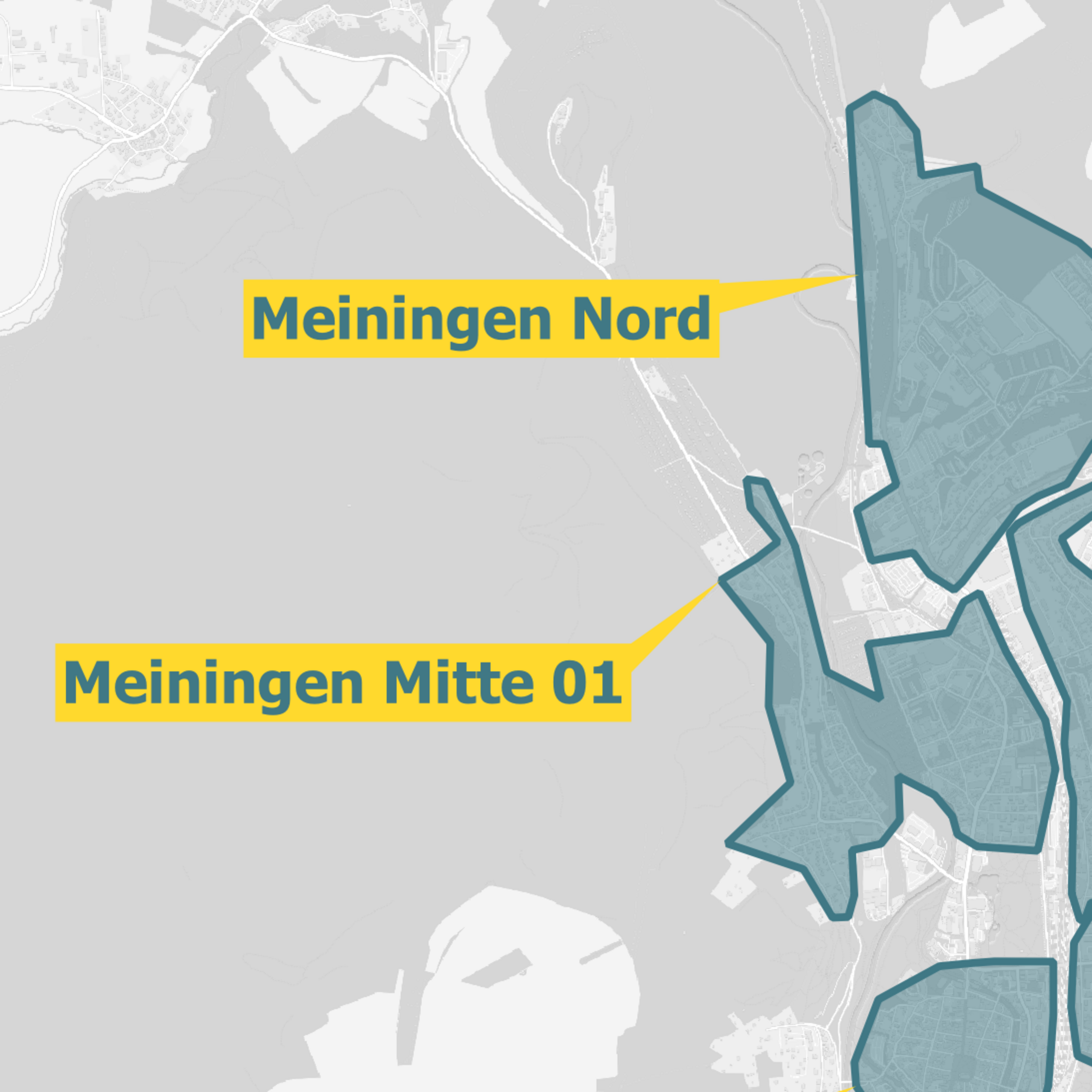 Meiningen Ausbaugebiete Karte OXG