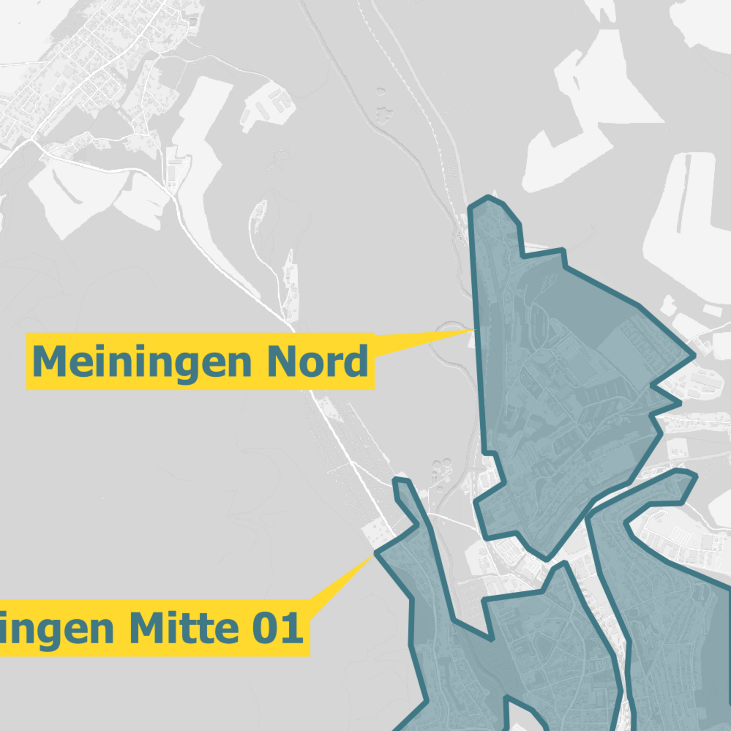 Meiningen Ausbaugebiete Karte OXG