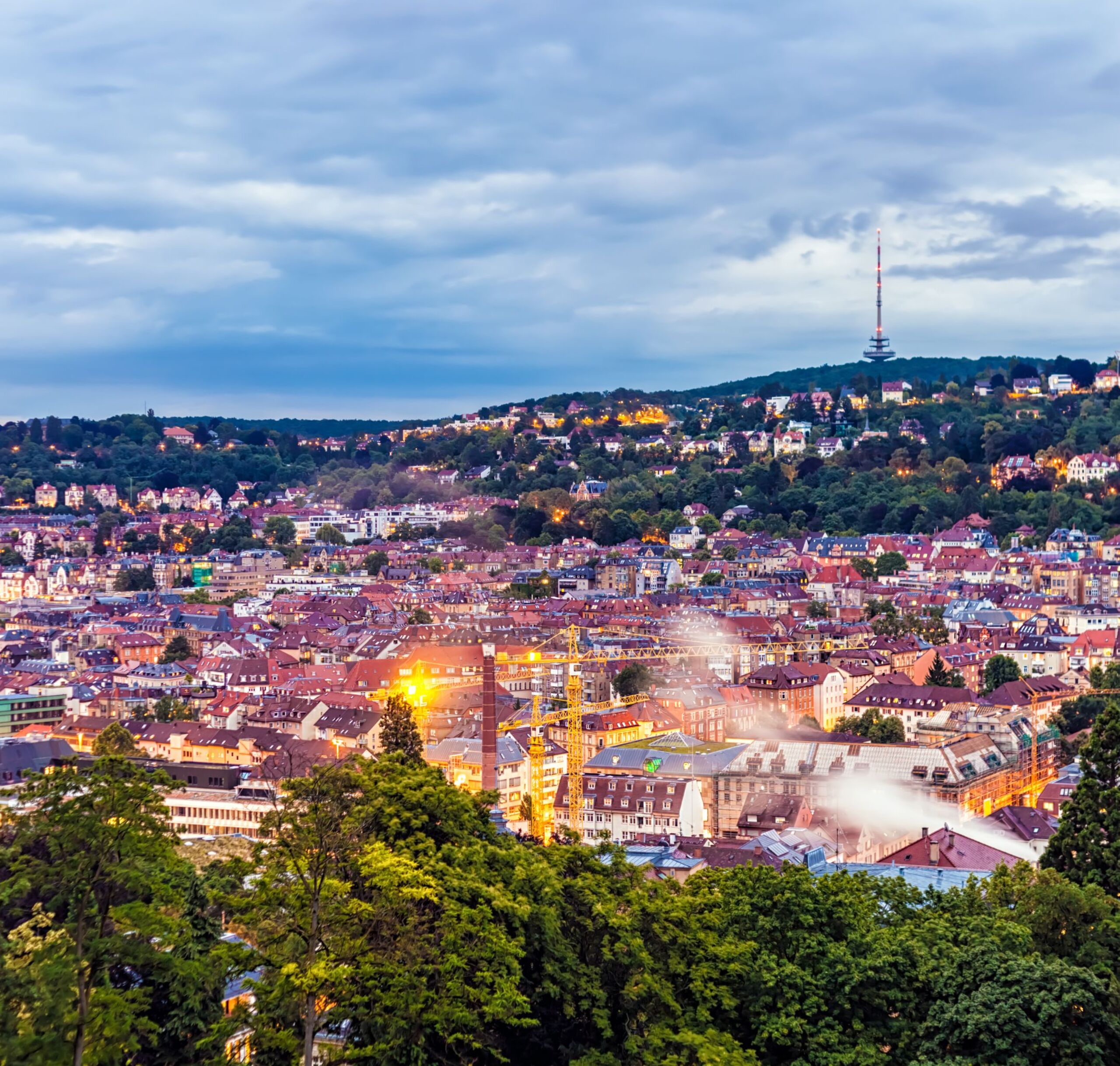 Stuttgart Stadt Gebäude Bäume