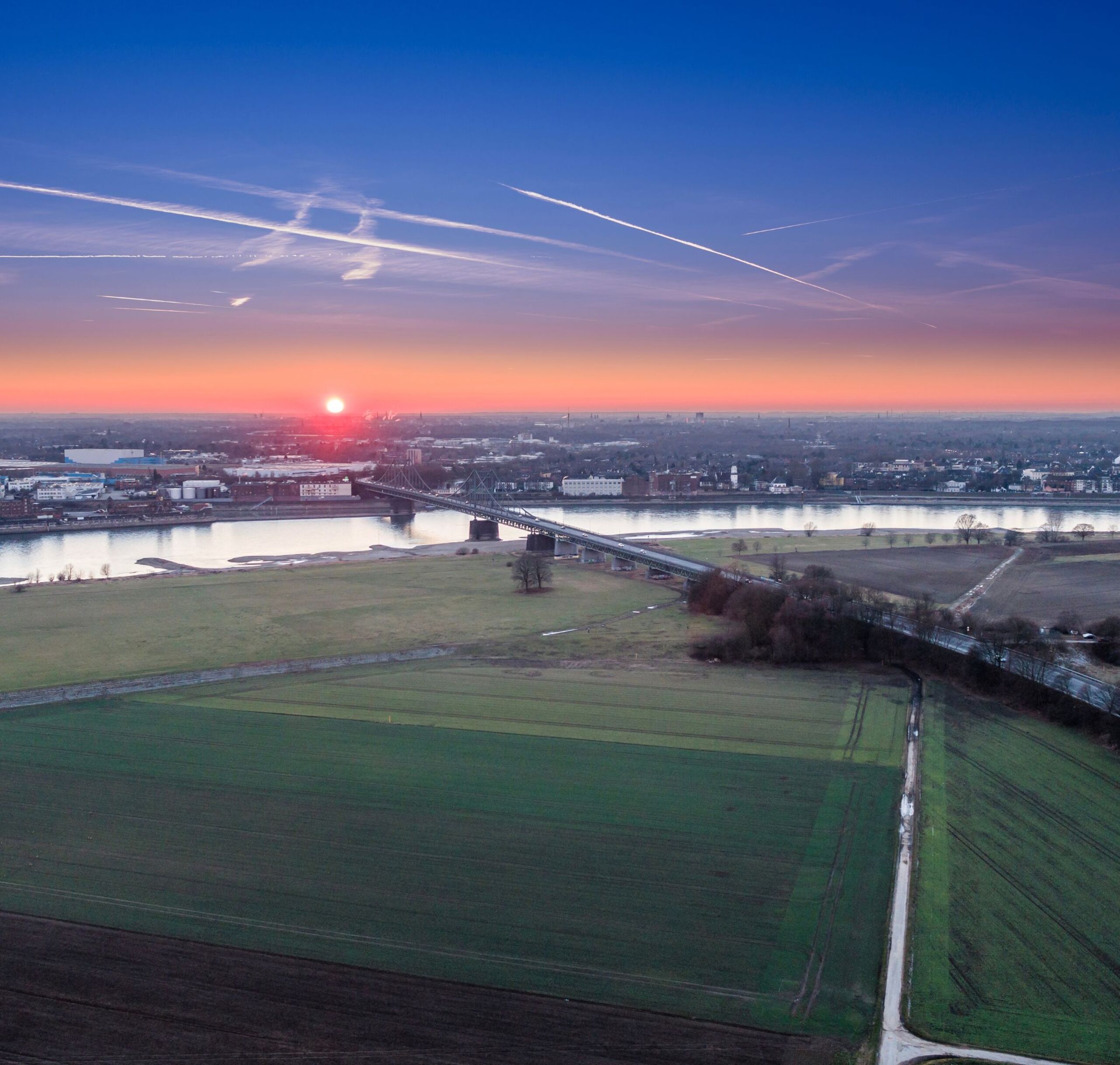 Stadt Krefeld Feld Brücke