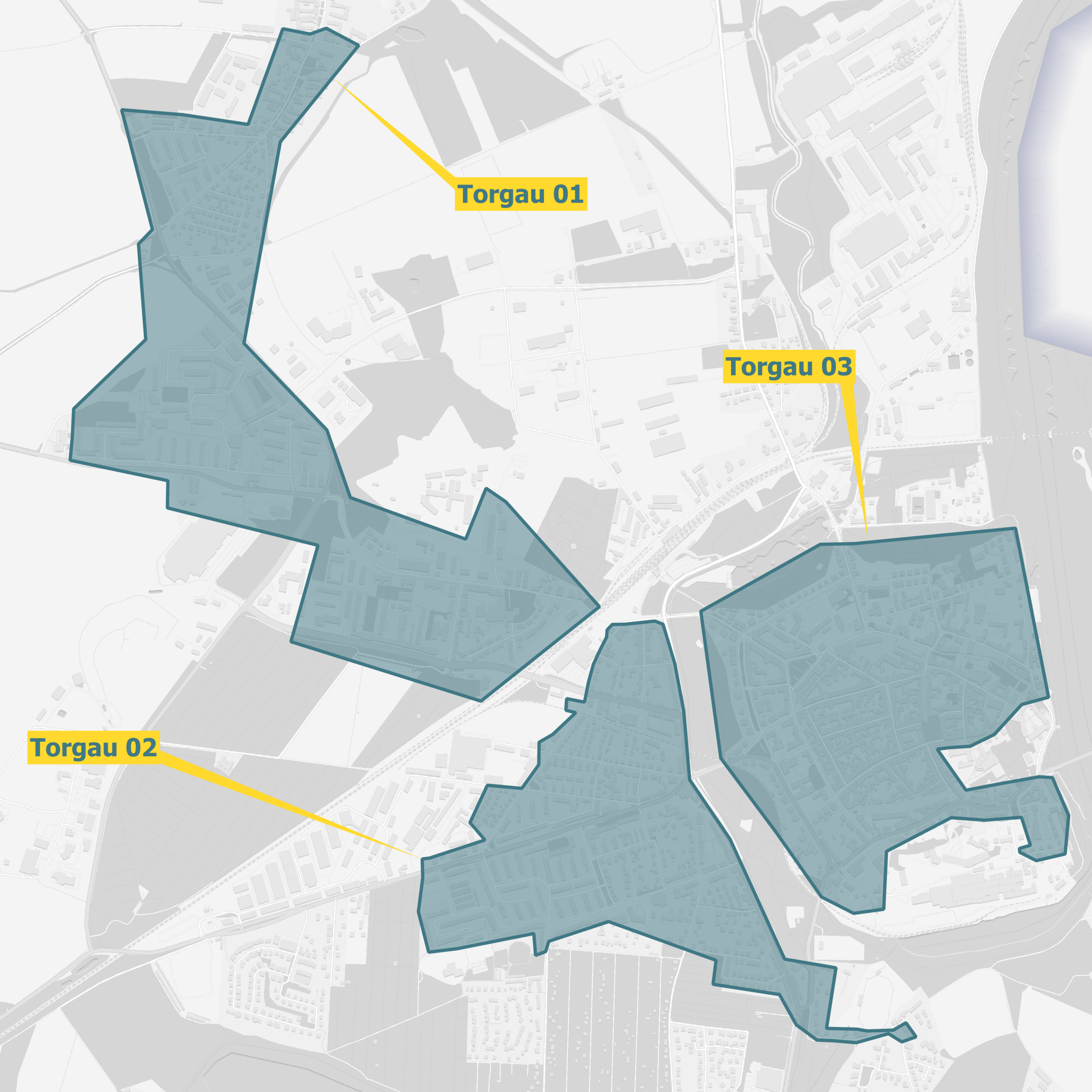 Karte Torgau Ausbaugebiete Glasfaser OXG